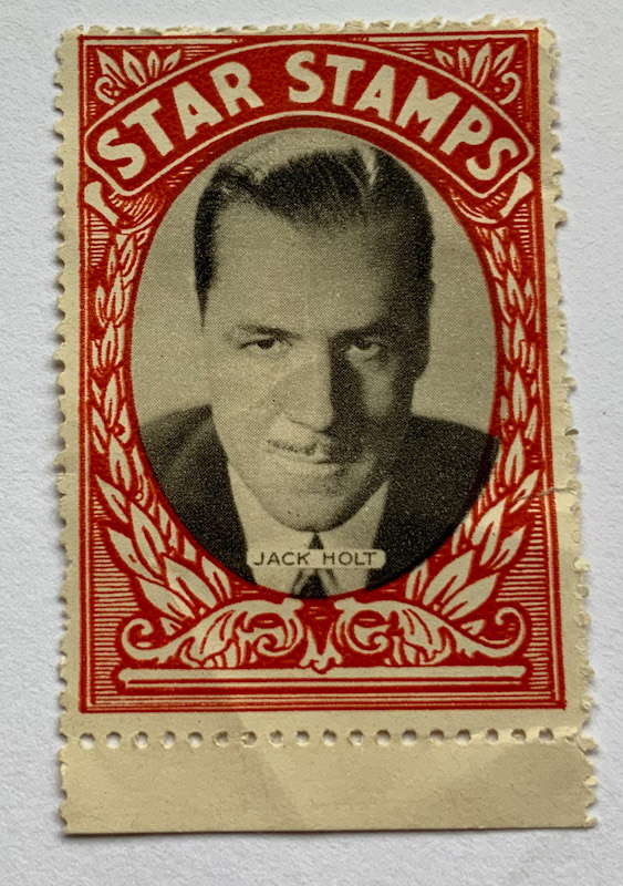 1920s Film Star Stamps Jack Holt by Smart Novels